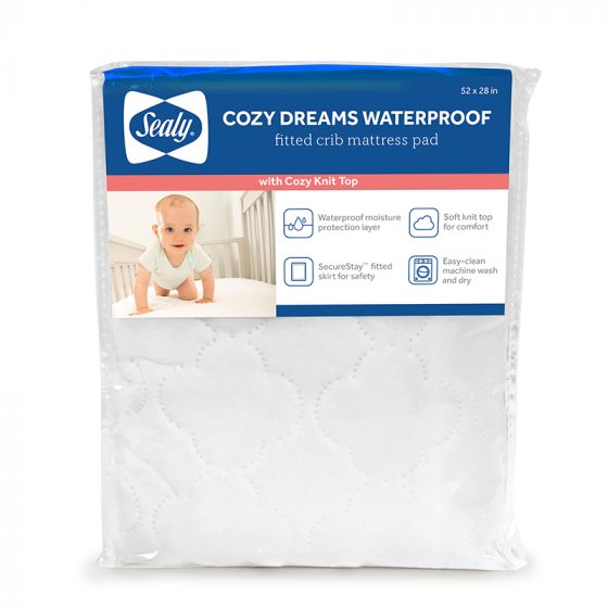Sealy Cozy Dreams Waterproof Crib Mattress Pad Sealy Baby