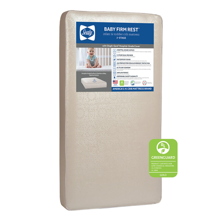 Sealy Baby Firm Rest 2-Stage Antibacterial Crib and Toddler Mattress