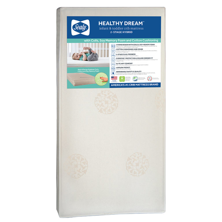 Sealy Healthy Dream Hybrid 2-Stage Crib and Toddler Mattress 