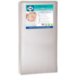 Sealy Cozy Cool Hybrid 2-Stage Coil & Gel Crib and Toddler Mattress - White