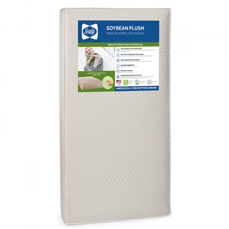 Sealy Soybean Plush 2-Stage Crib Mattress