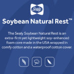 Sealy Soybean Natural Rest 2-Stage Crib Mattress - White