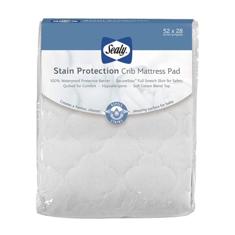 Sealy Stain Protection Waterproof Fitted Crib Mattress Pad_ed005-qsx