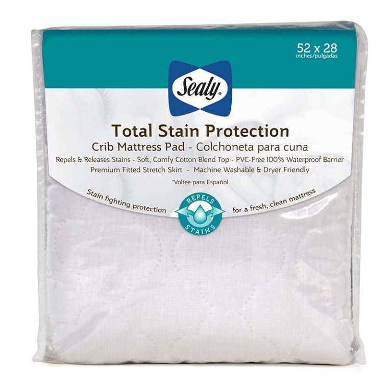 Sealy Total Stain Protection Fitted Crib Mattress Pad_ed009-qsx