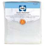 Sealy Stain Defense Fitted Crib Mattress Pad, 2-Pack_ed030-qsx