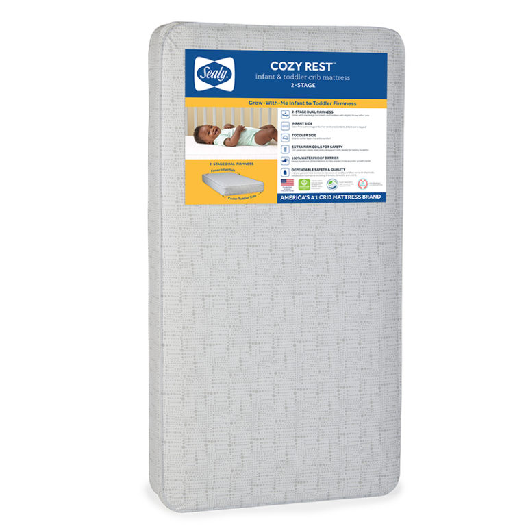  Sealy Cozy Rest 2-Stage Crib and Toddler Mattress