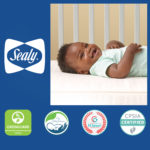 Sealy Cozy Rest 2-Stage Crib and Toddler Mattress - White