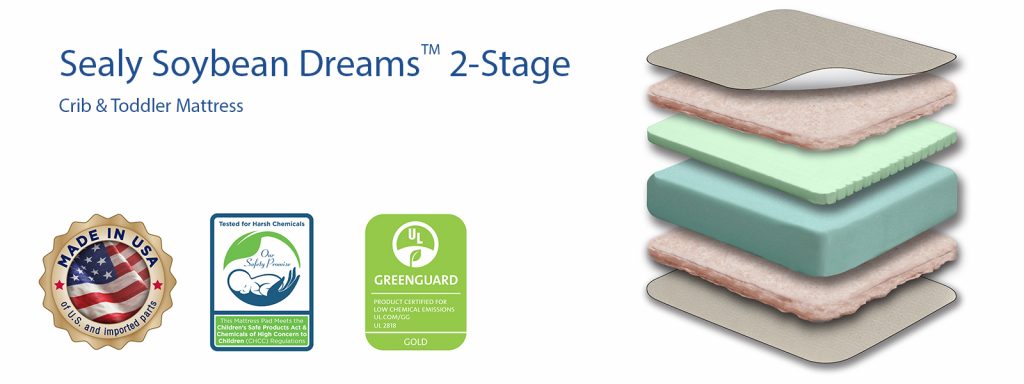 sealy soybean natural dream crib mattress