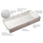 ealy Soybean Comfort 3-Sided Changing Pad with feature callouts