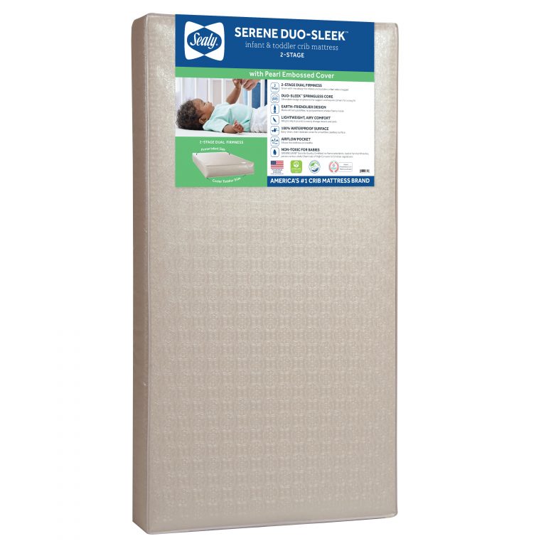 Sealy Serene Duo-Sleek 2-Stage Crib and Toddler Mattress