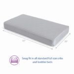 Sealy Posturepedic crib mattress flat lay image