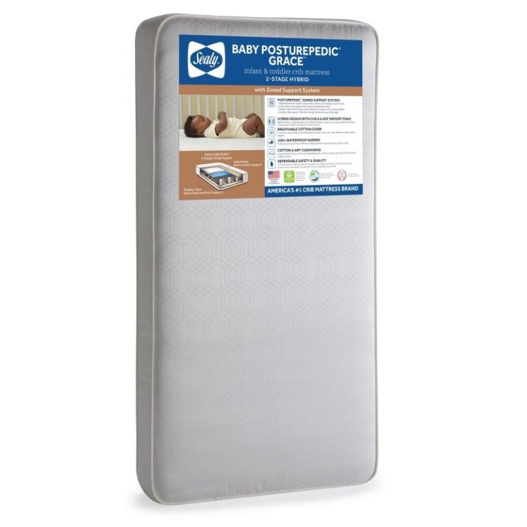 Sealy Baby Posturepedic Grace 2-Stage Hybrid Crib and Toddler Mattress
