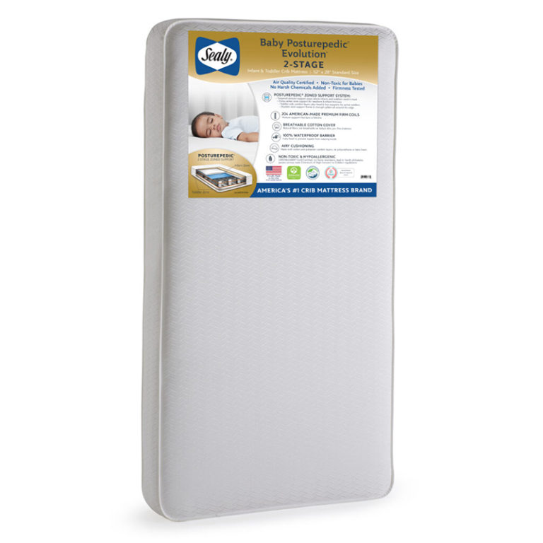 Sealy Baby Posturepedic Evolution 2-Stage Crib and Toddler Mattress