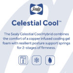 Sealy Celestial Cool Antibacterial 2-Stage Hybrid Crib and Toddler Mattress - Gold Interlace