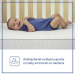 Sealy Baby Prestige Sleep 2-Stage Antibacterial Crib and Toddler Mattress - Silver Geo Gems