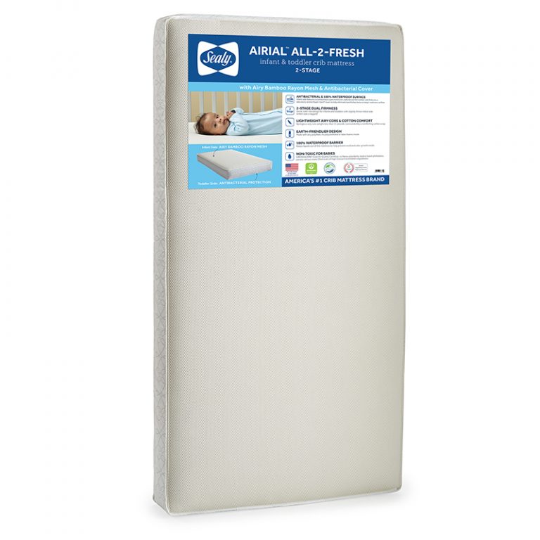 Sealy Airial All-2-Fresh 2-Stage Crib and Toddler Mattress