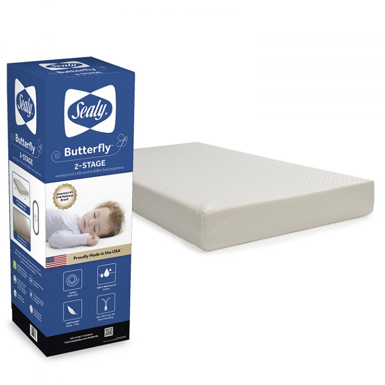 Sealy Butterfly 2-Stage Breathable | Crib & Toddler Mattress | Sealy