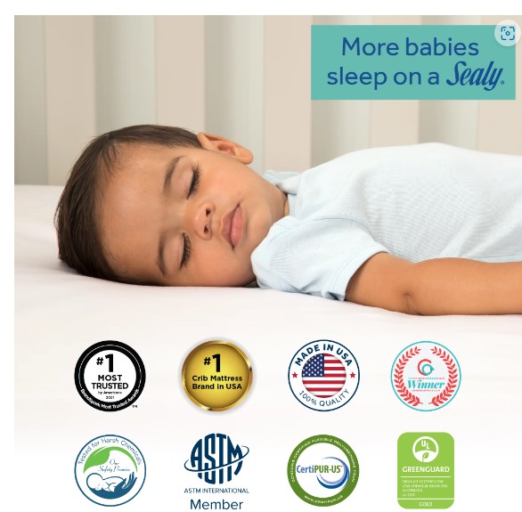 Sealy Butterfly 2-Stage Breathable | Crib & Toddler Mattress | Sealy
