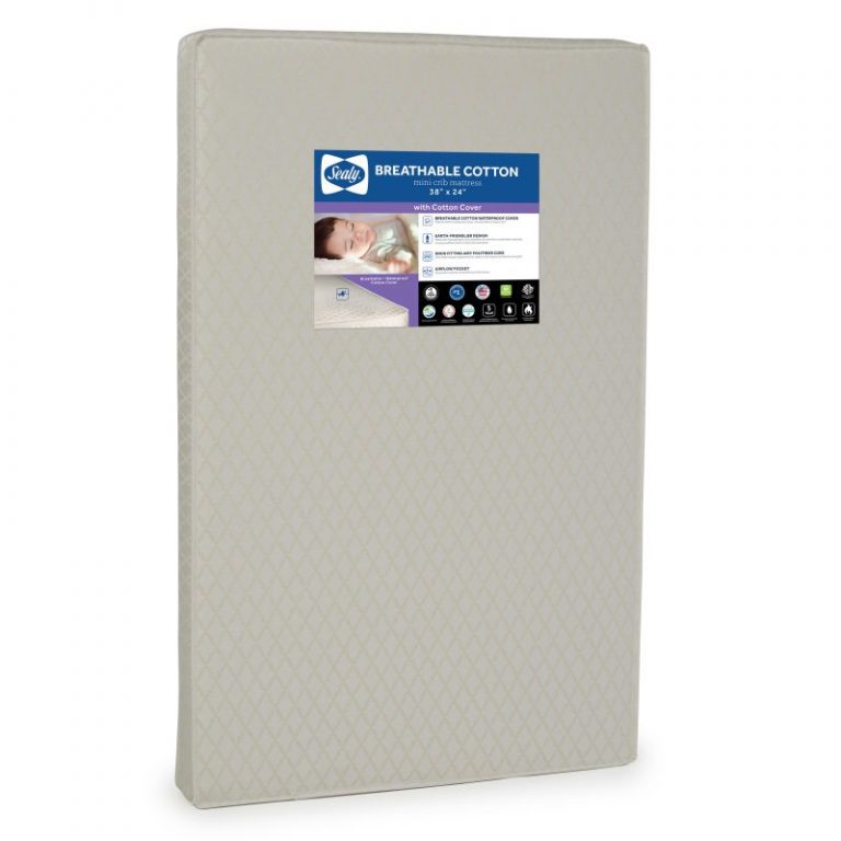 Sealy Breathable Cotton Mini Crib Mattress