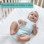 Breathable crib mattress on baby's skin